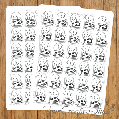 Transparent clear matte tea Stickers - YourCreativeStudio