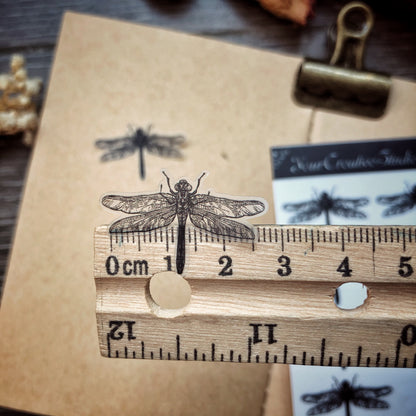 Transparent clear matte Dragonfly Stickers BT 0025